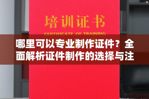 朴子哪里可以专业制作证件？全面解析证件制作的选择与注意事项