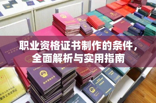 朴子职业资格证书制作的条件，全面解析与实用指南
