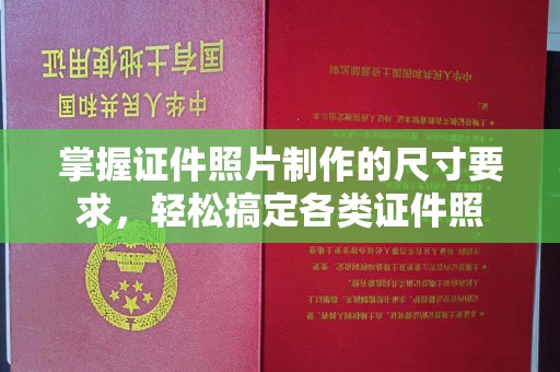 朴子掌握证件照片制作的尺寸要求，轻松搞定各类证件照
