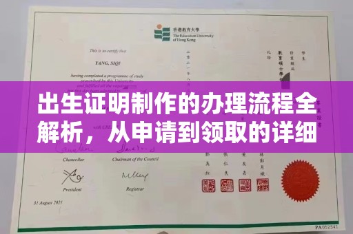 朴子出生证明制作的办理流程全解析，从申请到领取的详细指南