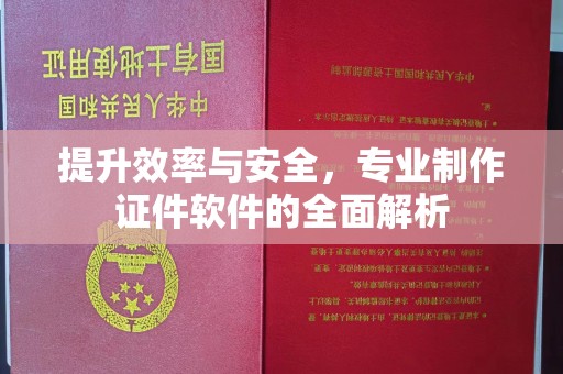 朴子提升效率与安全，专业制作证件软件的全面解析